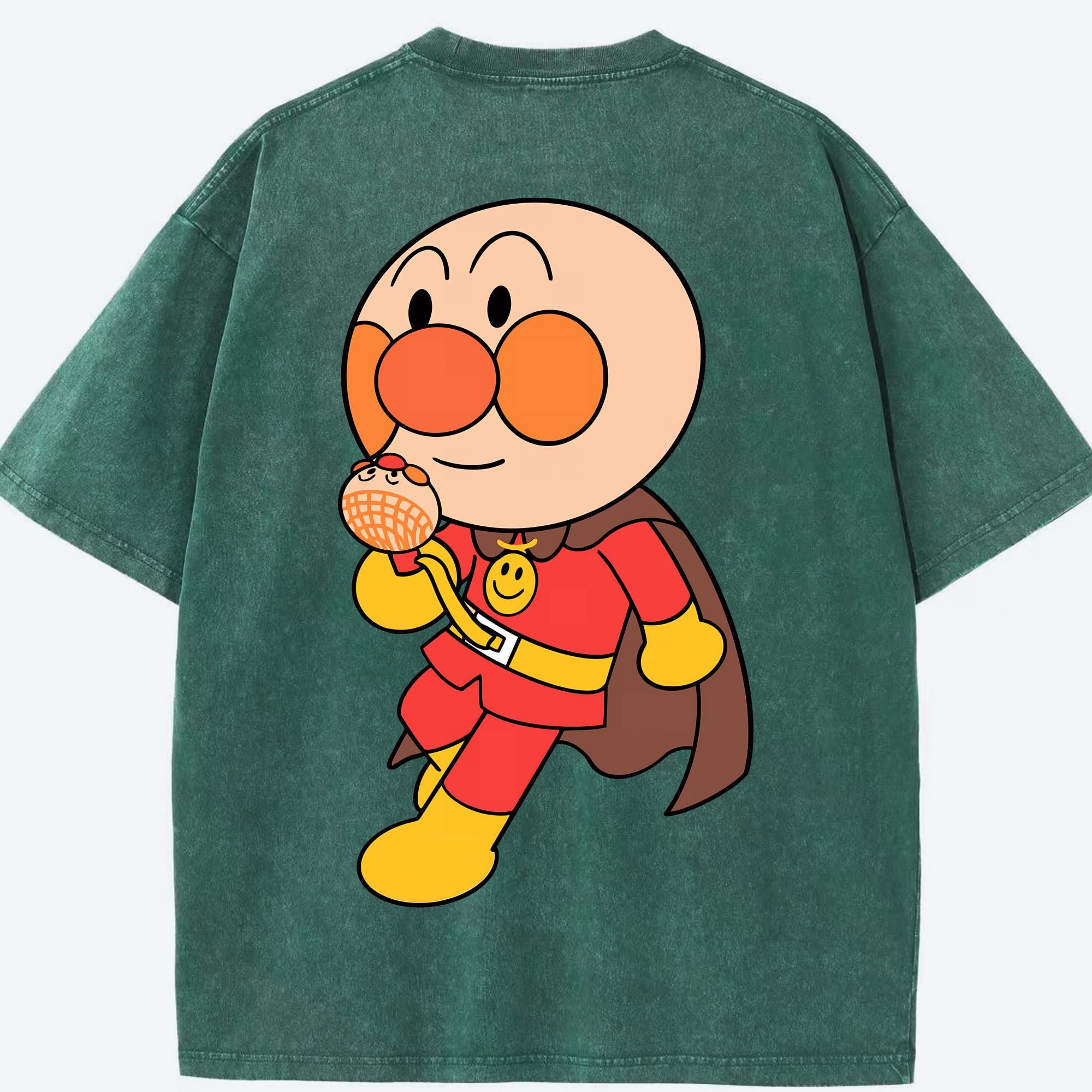 （画像用） アンパンマン Anpanman 綿100% ヴィンテージ風 半袖Tシャツ（背面プリント）